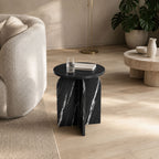 Clark Marble Side Table | Marine Black