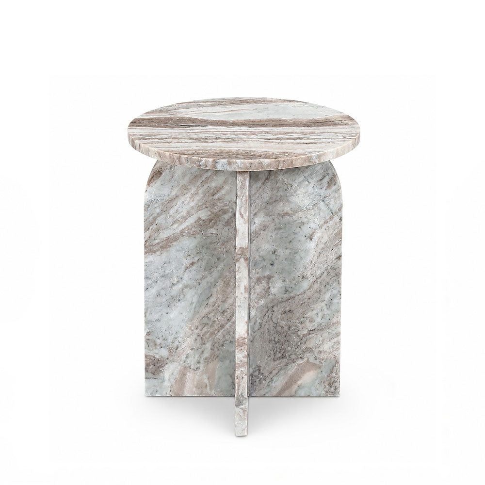 Clark Marble Side Table | White