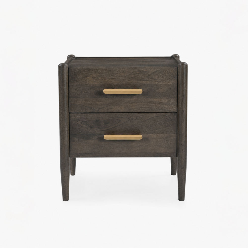 Molly Mango Wood Bedside Table | Walnut