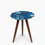 Tom Acacia Wood Side Table | Blue