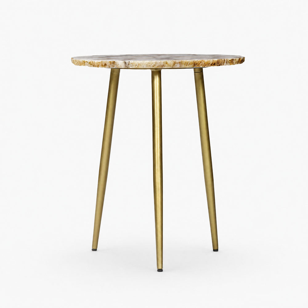 Dante Agate Side Table | Beige