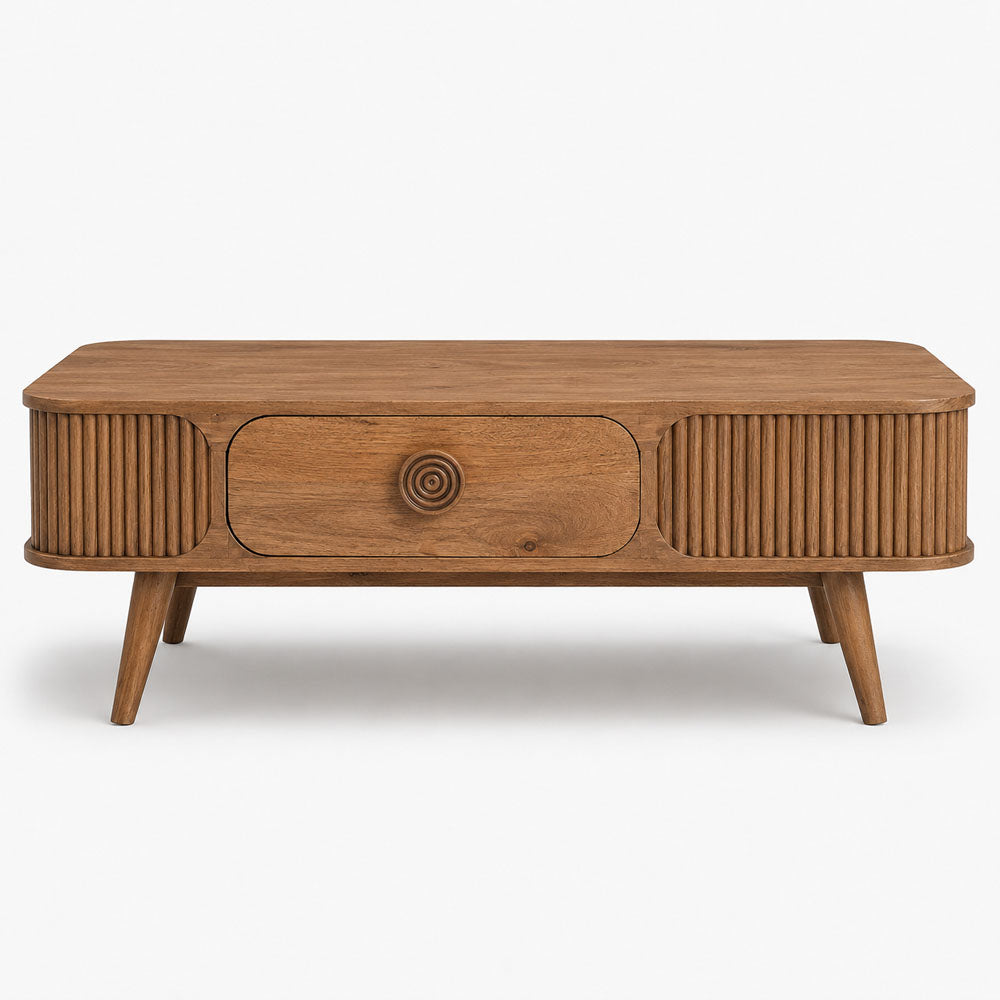Sisal Mango Wood Coffee Table | Honey