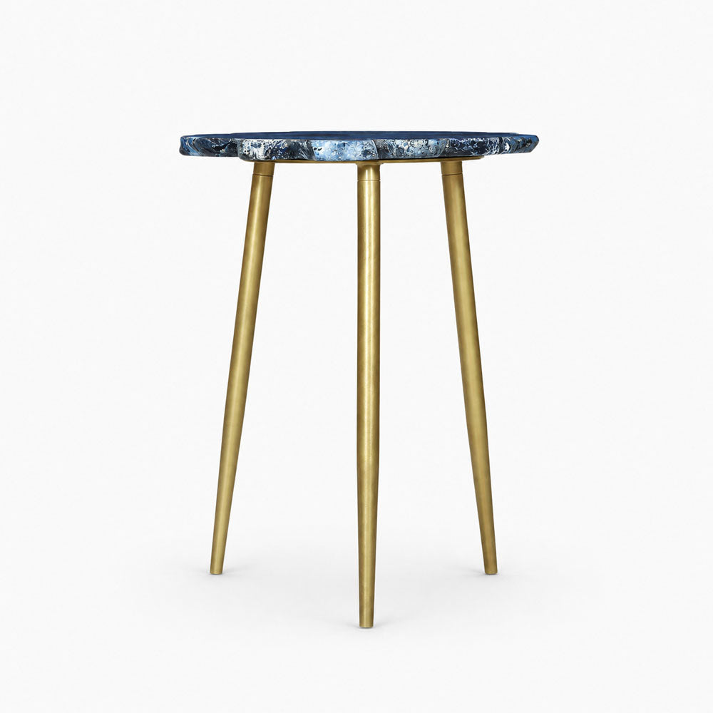 Dante Agate Side Table | Blue