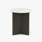 Colette Marble Side Table | Walnut