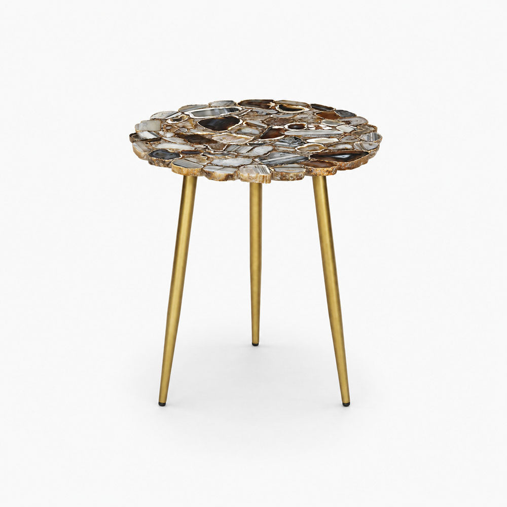 Dante Agate Side Table | Blue & Black