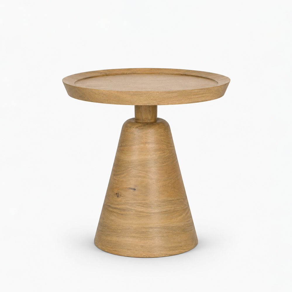 Kira Mango Wood Side Table | Natural