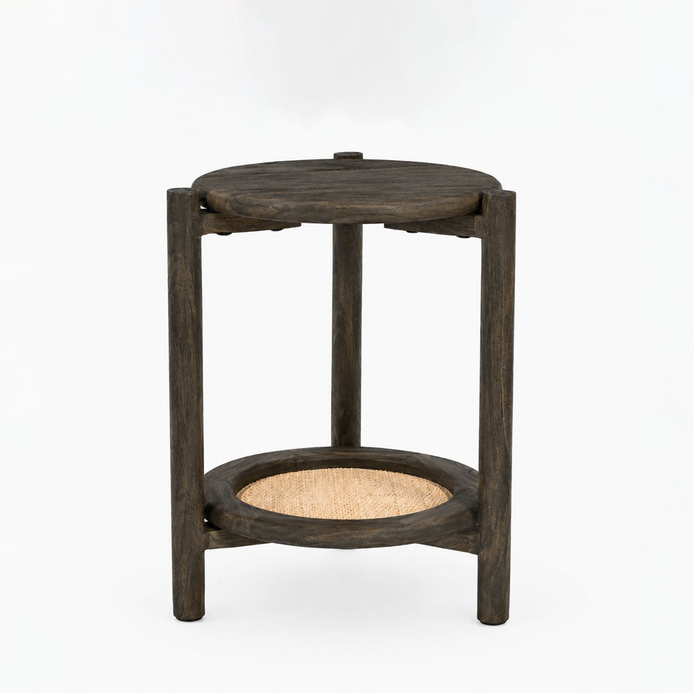 Enola Mango Wood Side Table | Walnut