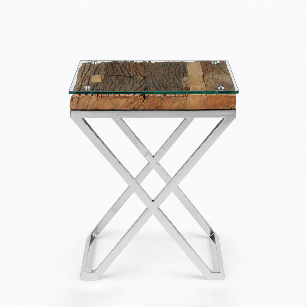 Melody Reclaimed Wood Side Table | Natural