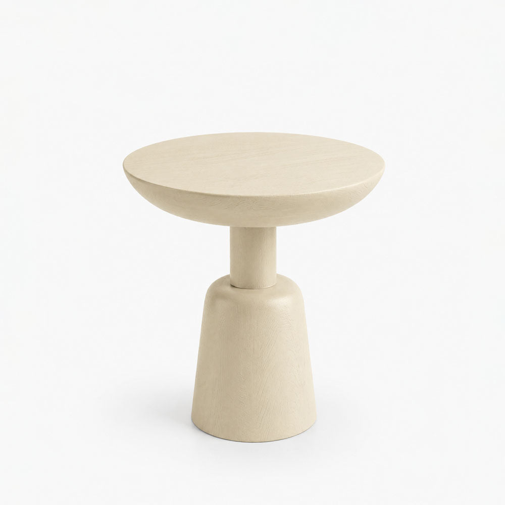 Nola Acacia Wood Side Table | Cream