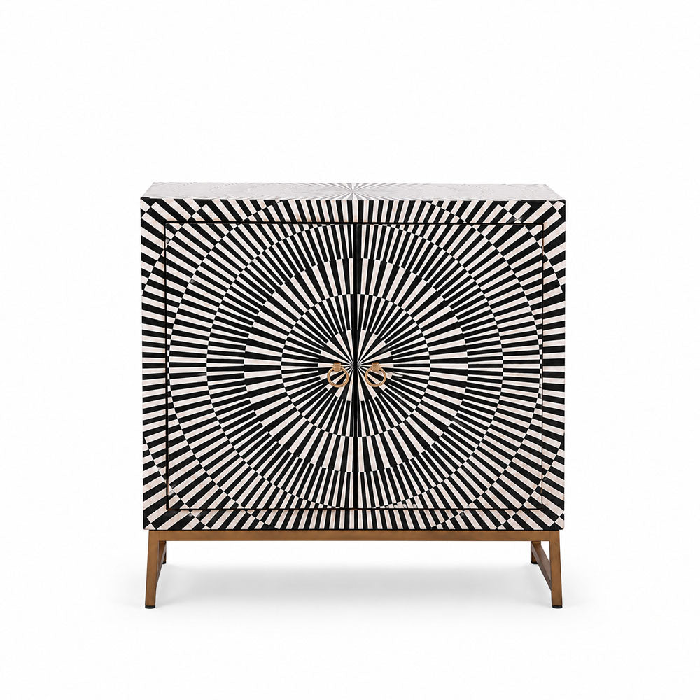 Onyx Bone Inlay Cabinet | Black
