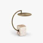 Ansel Marble Side Table | Cream | Iron Side Table