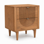 Aviso Mango Wood Bedside Table | Honey