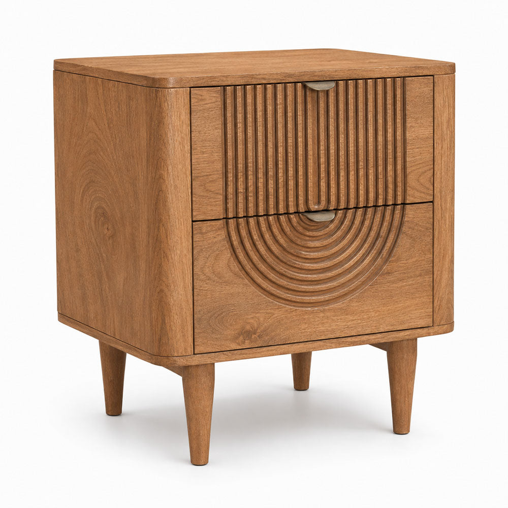 Aviso Mango Wood Bedside Table | Honey