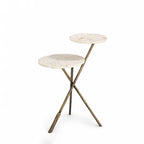 Gale Marble Side Table | Cream