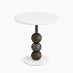 Julia Mango Wood Side Table | White