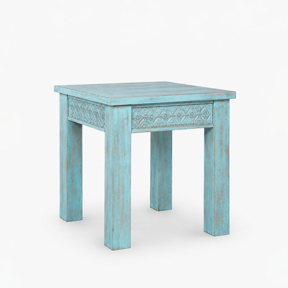 Kian Agate Side Table | Blue Wash