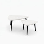 Milan Mango Wood Coffee Table | White