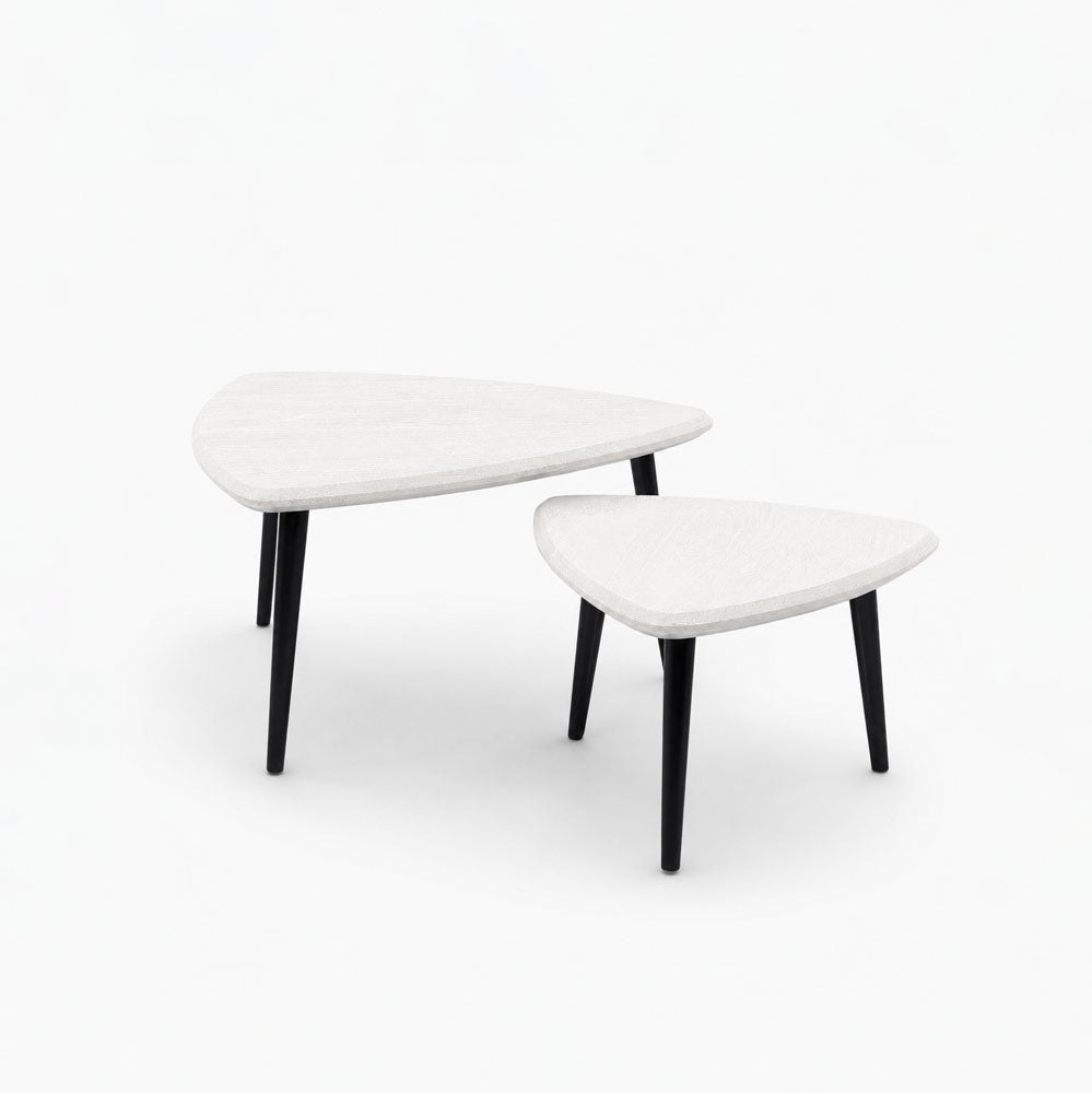 Milan Mango Wood Coffee Table | White