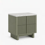Klaus Mango Wood Bedside Table | Green