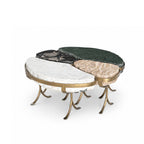 Caleb Marble Coffee Table | Set of 4 | Multi