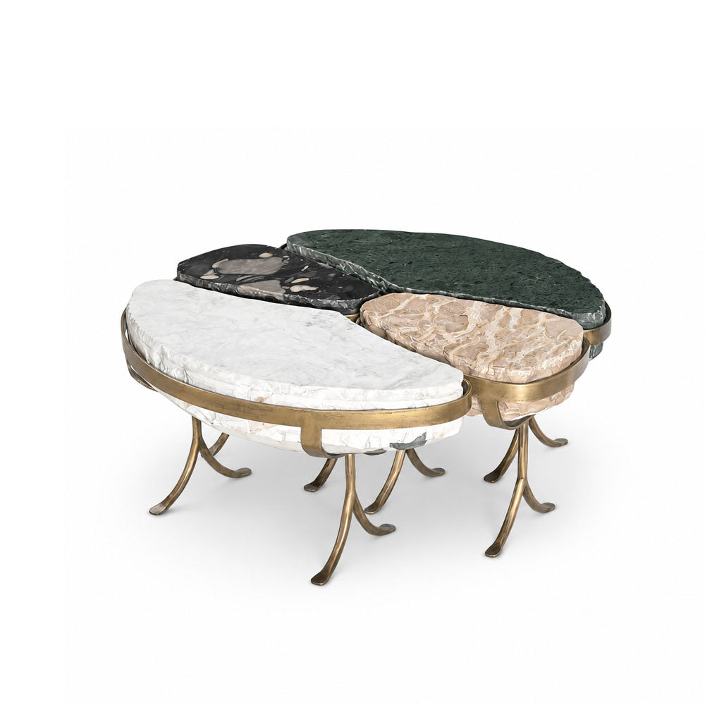 Caleb Marble Coffee Table | Set of 4 | Multi