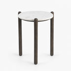 Cherie Marble Side Table | Walnut