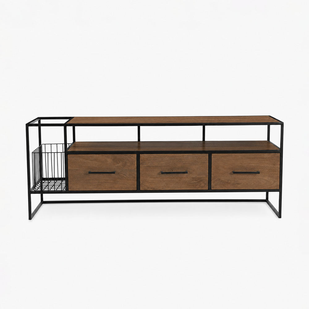 Martina Mango Wood Media Unit | Honey