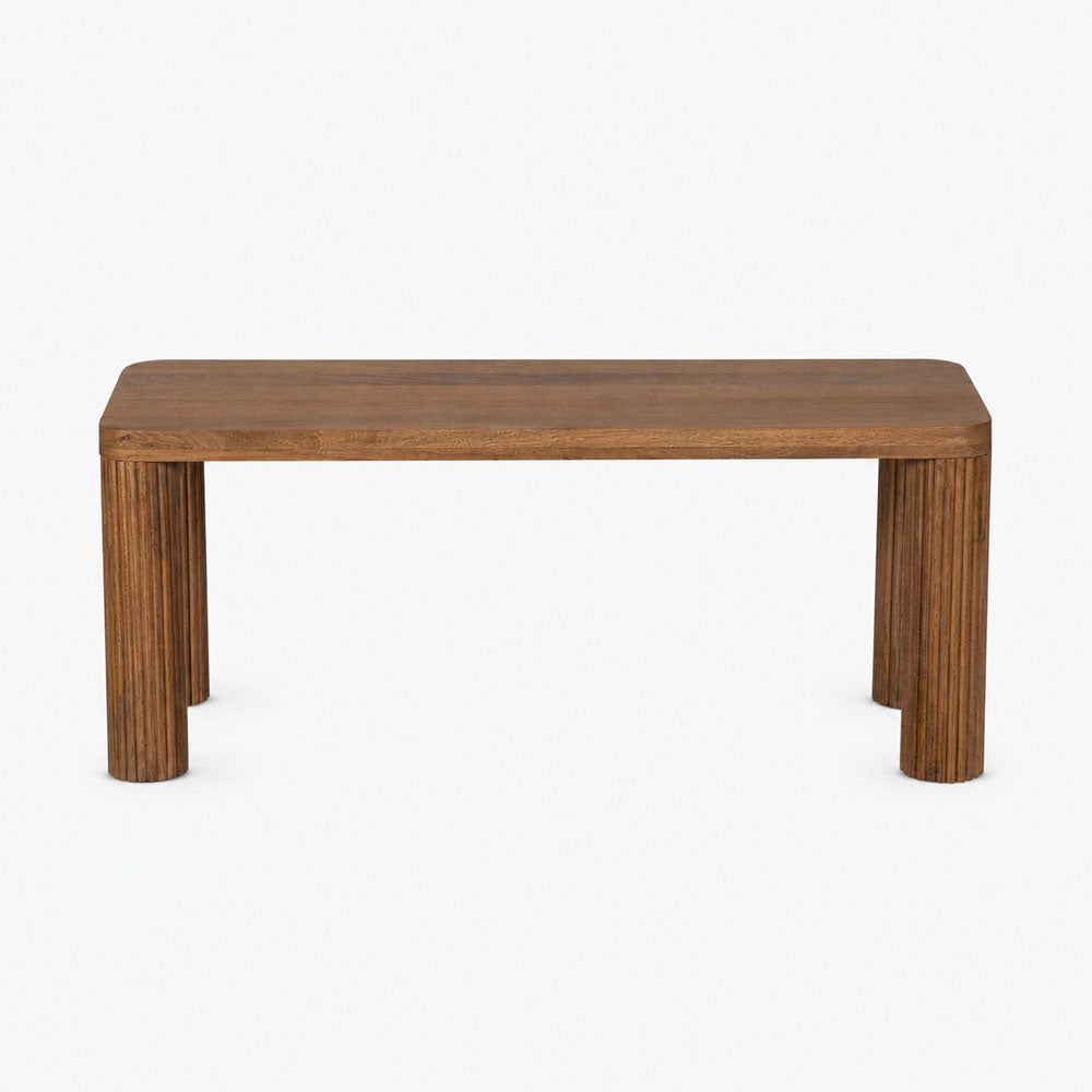 Silver Mango Wood Bench | Brown