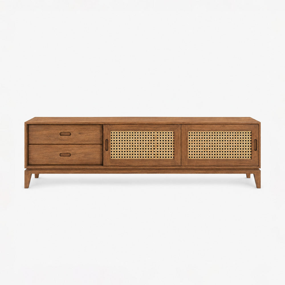 Andrew Mango Wood Media Unit | Brown