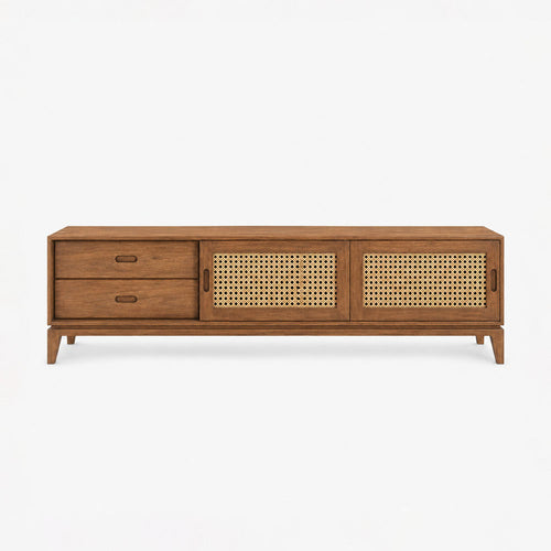 Andrew Mango Wood Media Unit | Brown