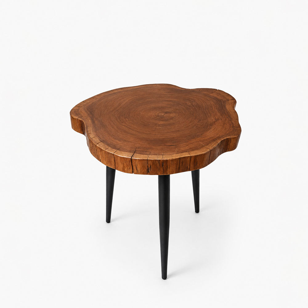 Mason Acacia Wood Side Table | Large | Dark Wood