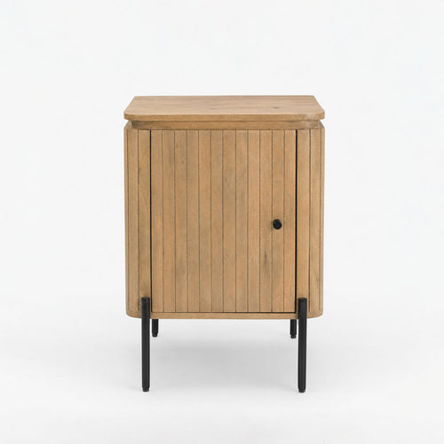 Bess Mango Wood Bedside Table | Natural