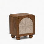 Myra Mango Wood Bedside Table | Walnut
