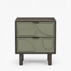 Moss Mango Wood Bedside Table | Walnut