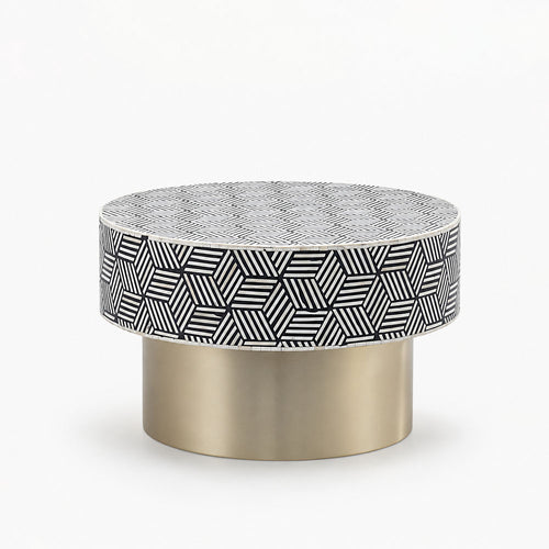 Amari Bone Inlay Coffee Table | Black
