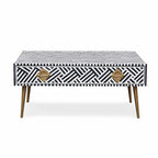Cami Bone Inlay Coffee Table | Black