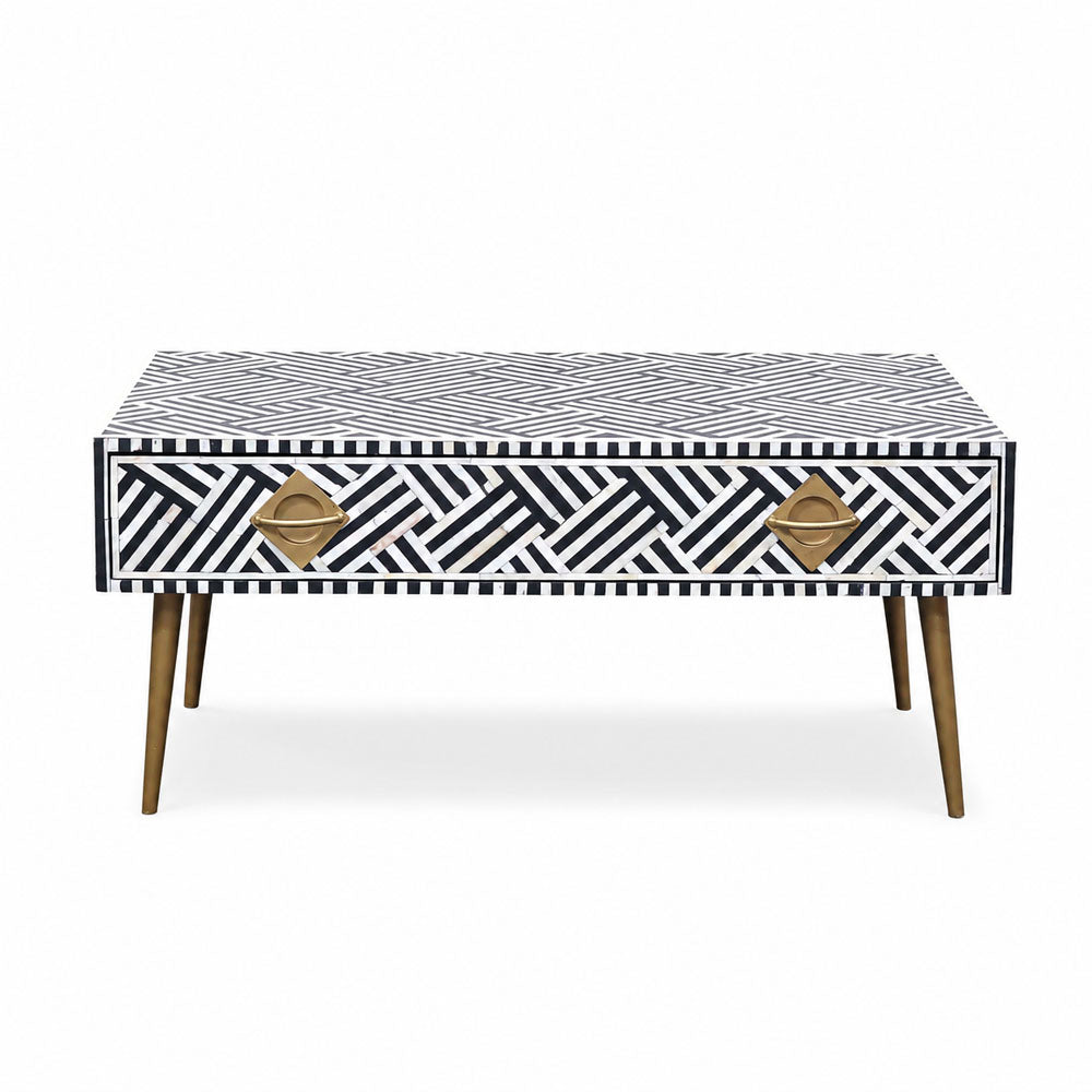 Cami Bone Inlay Coffee Table | Black