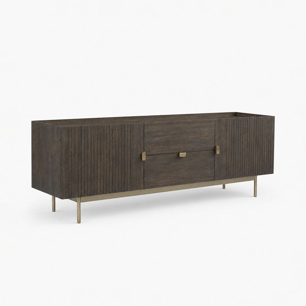 Tessa Mango Wood Media Unit | Walnut