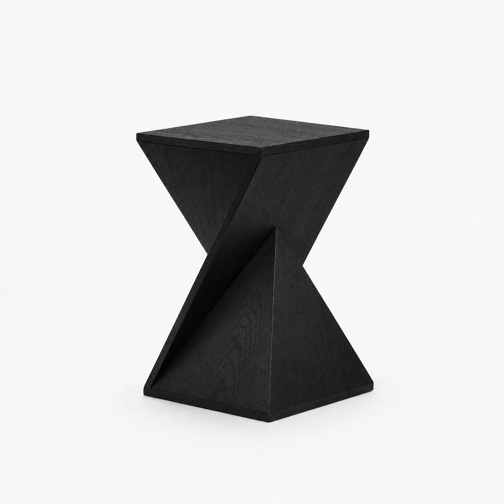 Zarek Mango Wood Side Table | Black