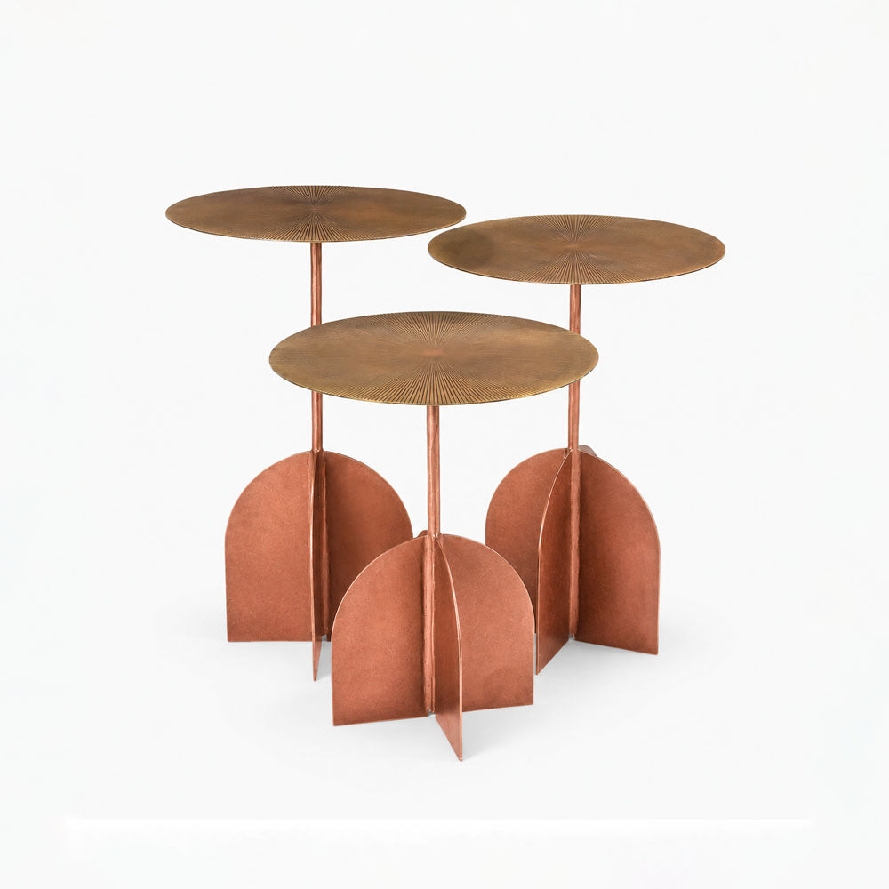 Atlas Iron Side Table | Set of 3 | Gold