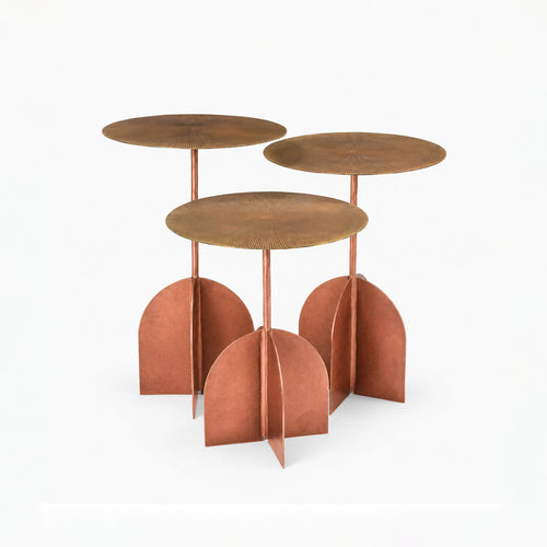 Atlas Iron Side Table | Set of 3 | Gold