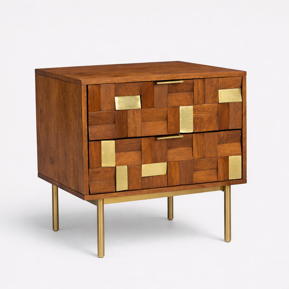 River Mango Wood Bedside Table | Honey