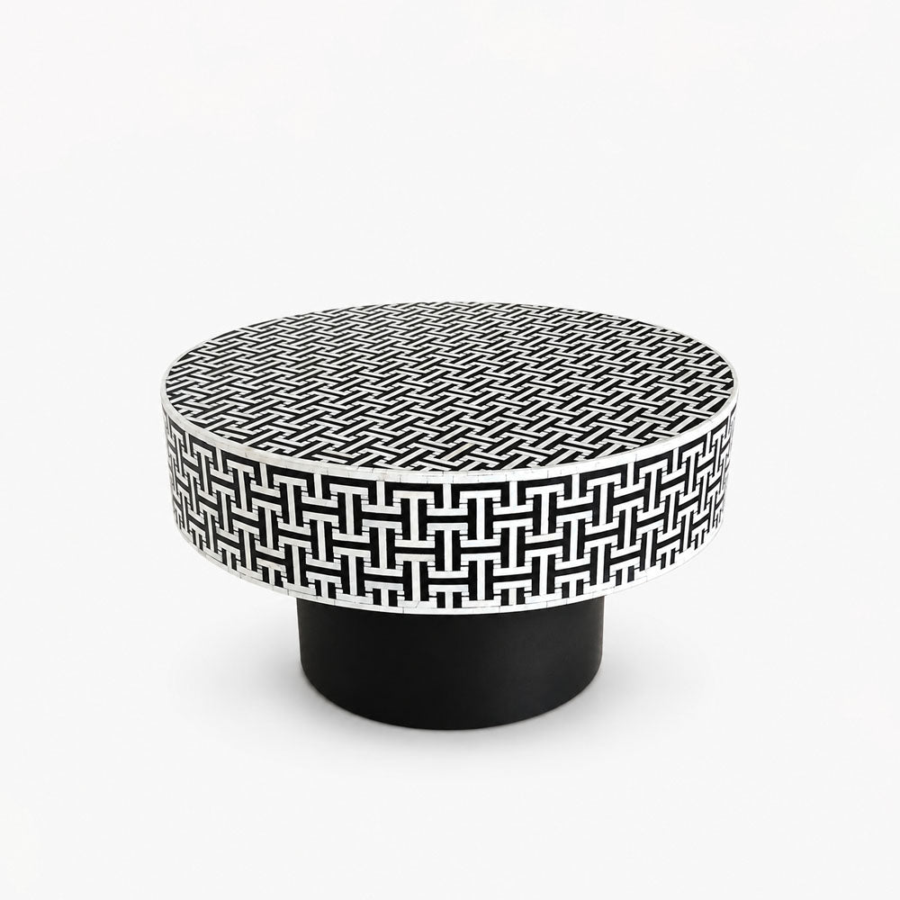 Serena Bone Inlay Coffee Table | Black
