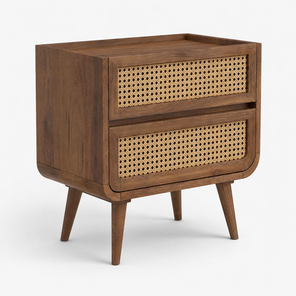 Jace Mango Wood Bedside Table | Brown