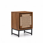 Roxana Mango Wood Side Table | Brown | Jute Side Table