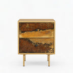 Stella Iron Bedside Table | Rust