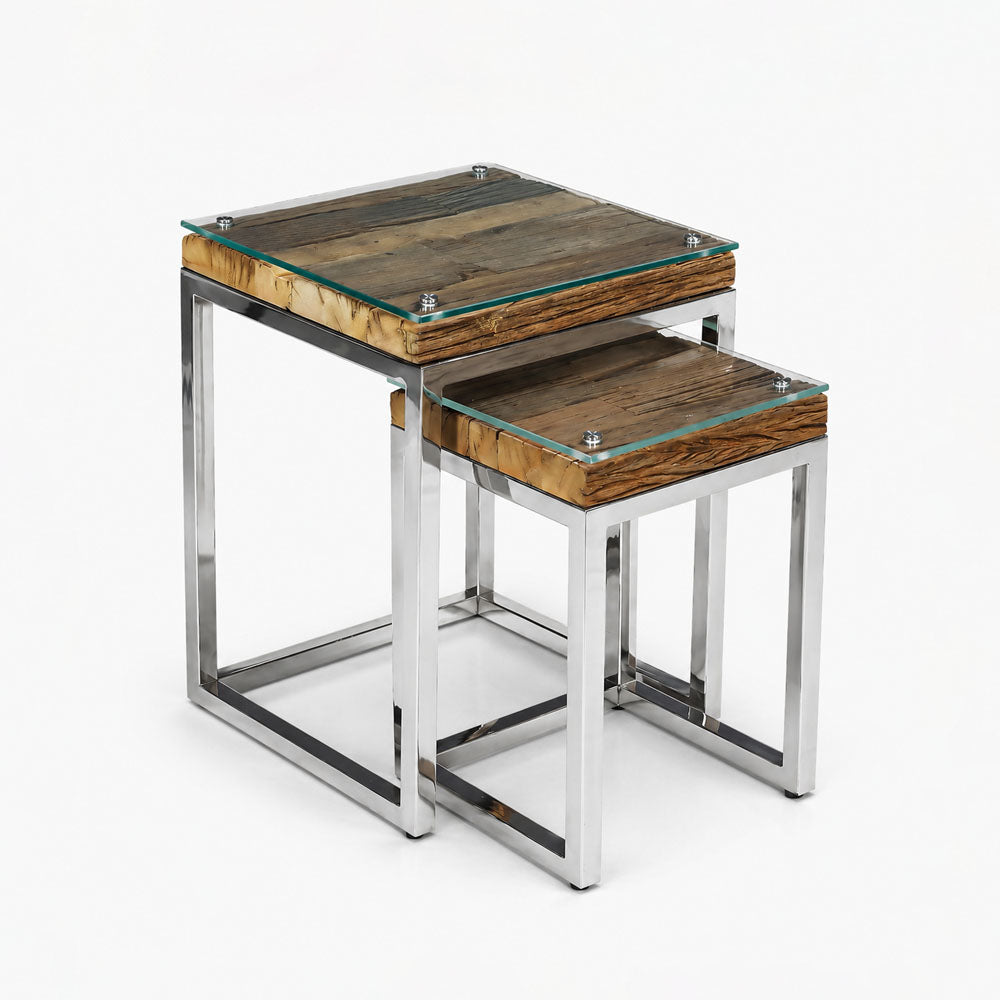 Suki Reclaimed Wood Side Table | Natural