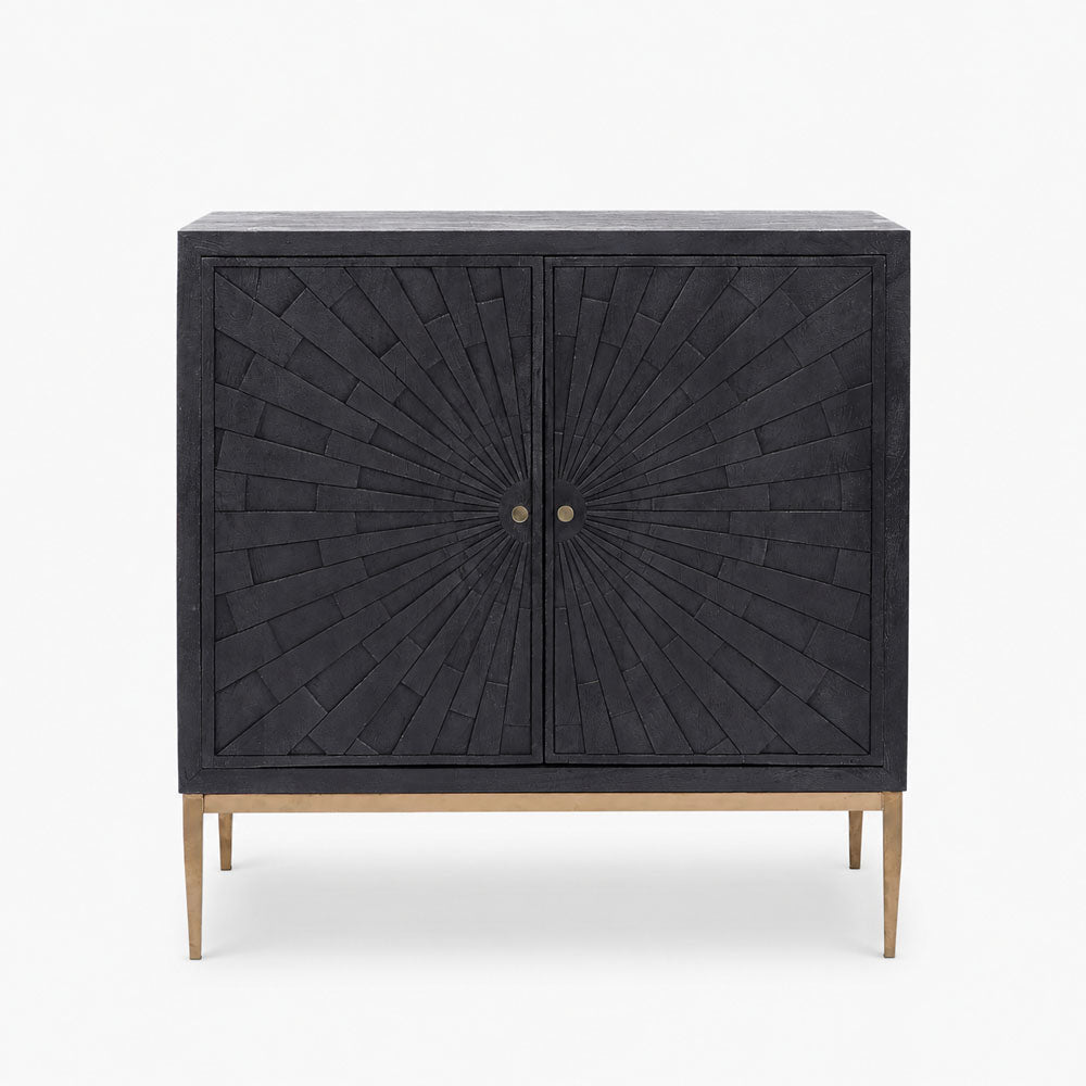 Brio Mango Wood Cabinet | Charcoal