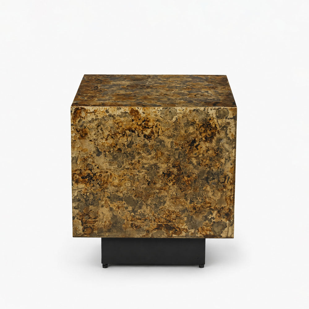 Luna Iron Side Table | Gold