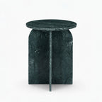 Clark Marble Side Table | Forest Green